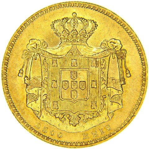 2500 Reis 1851 - Maria II - Portogallo