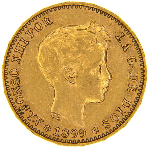 20 Pesetas 1899 - Alfonso XIII - Spagna
