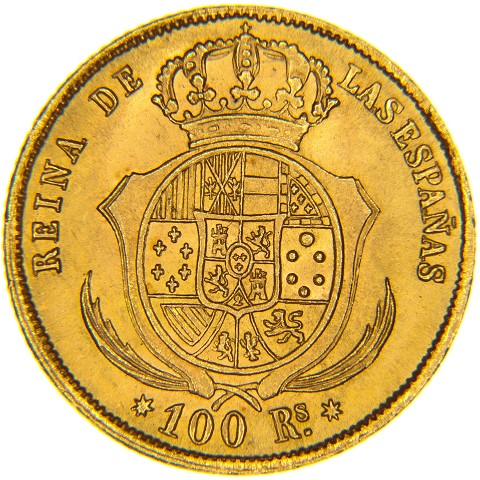 100 Reales 1859 - Siviglia - Isabella II - Spagna