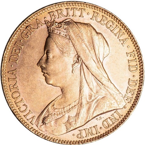 Sterlina 1893-1901 - Regina Vittoria Testa Velata - Regno Unito