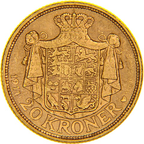 20 Corone 1913-1927 - Danimarca