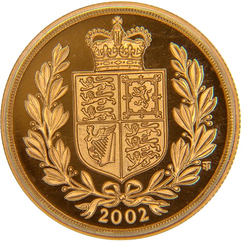 2 Sterline 2002 con stemma - Regina Elisabetta II - Golden Jubilee - Regno Unito