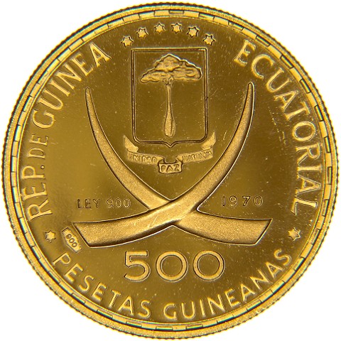 500 Pesetas Guineanas 1970 - Guinea Equatoriale