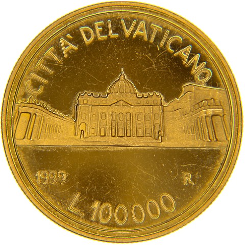 100000 Lire 1999 - Giovanni Paolo II - Città del Vaticano