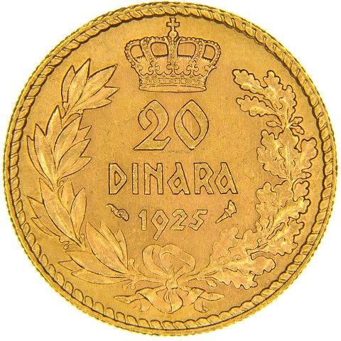 20 Dinara 1925 - Alessandro I - Jugoslavia