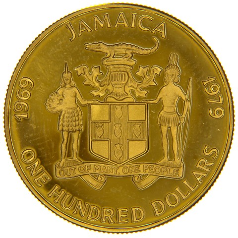 100 Dollari 1979 - Elisabetta II - Jamaica