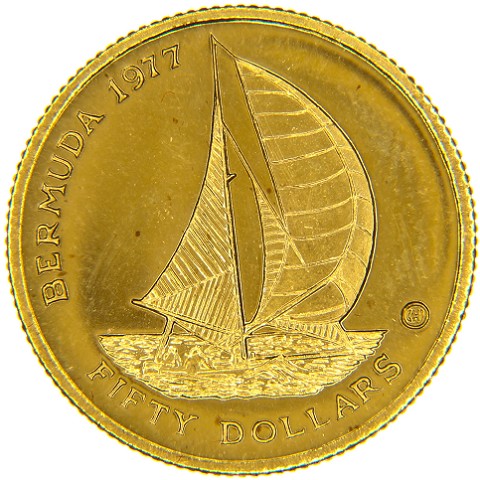 50 Dollari 1977 - Elisabetta II - Bermuda