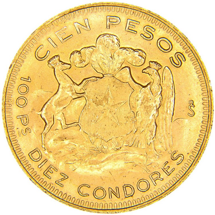 100 Pesos Oro | Marenghi Rari | Monete Oro Cilene