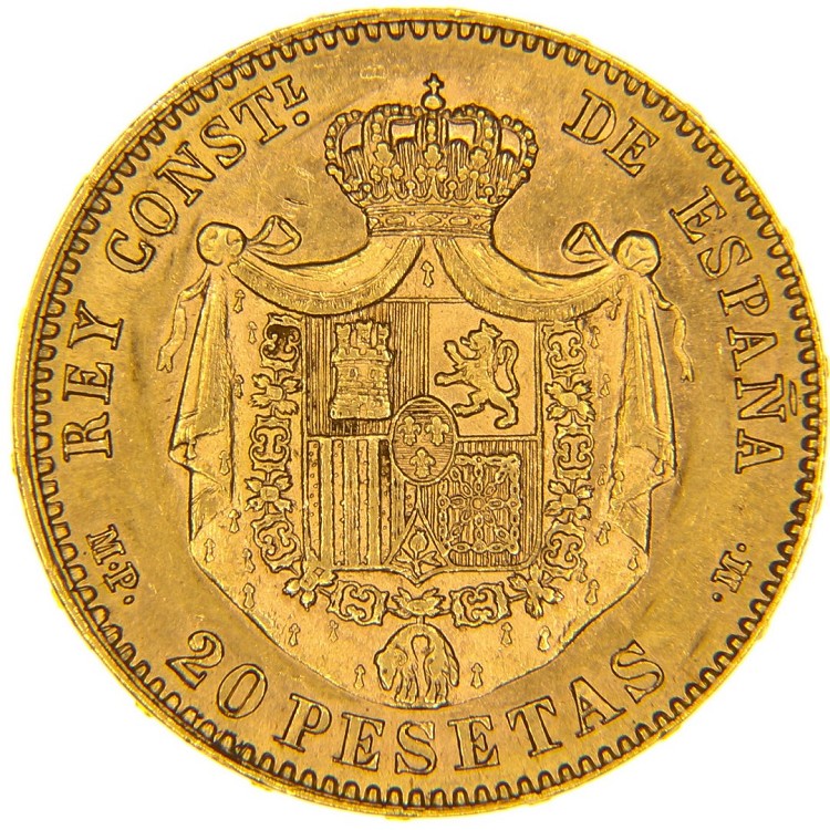 Spagna 20 Pesetas 1890 | Negozio di Numismatica Genova | Piece Or 20 Pesetas 1890 |