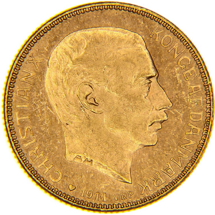 20 Corone Christian X di Danimarca | Miglior Compratori di Monete d'Oro | Monete d'Oro da Collezione