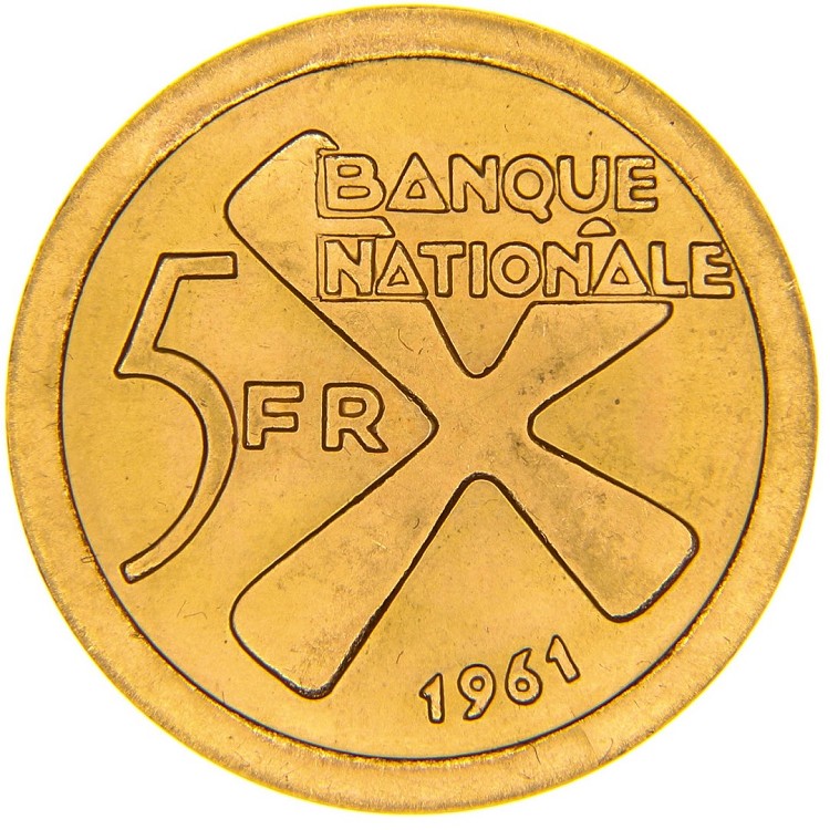 5 Franchi 1961 | Monete Oro Africa | Prezzo Acquisto Oro