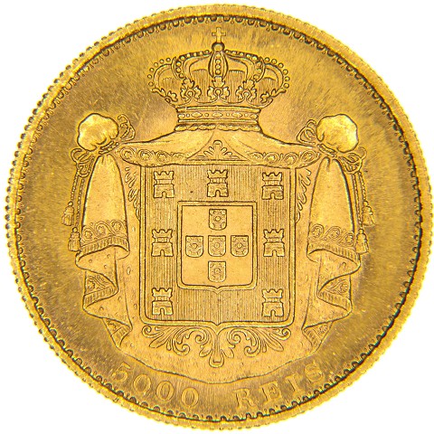 5000 Reis 1867-1889 - Luiz I - Portogallo