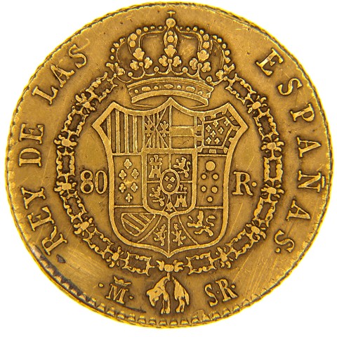 80 Reales 1822 - Ferdinando VII - Spagna