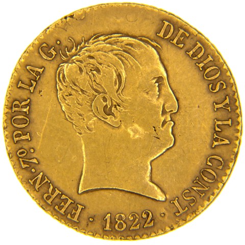 80 Reales 1822 - Ferdinando VII - Spagna