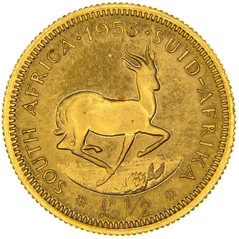 1/2 Pound 1953-1960 - Elisabetta II - Sud Africa