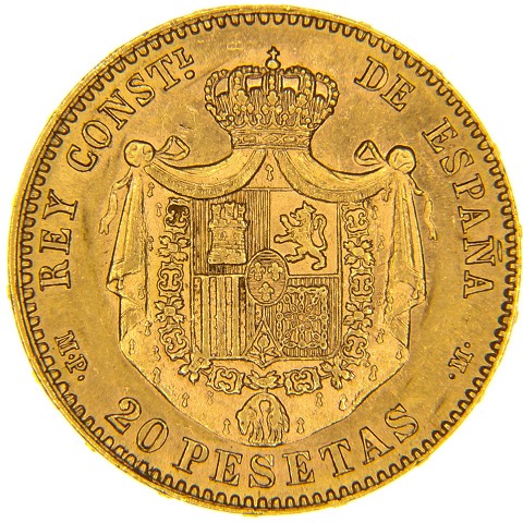 20 Pesetas 1890 - Alfonso XIII - Spagna