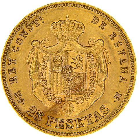 25 Pesetas 1881 - Alfonso XII - Spagna