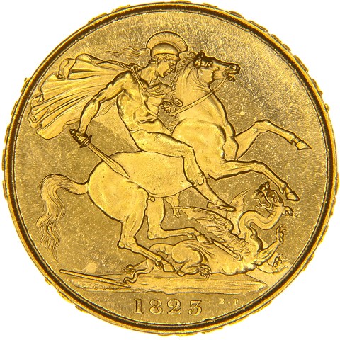 2 Sterline 1823 - Re Giorgio IV - Regno Unito