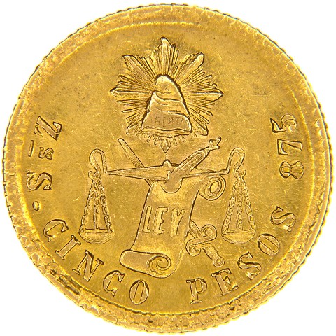 5 Pesos 1870-1905 - Messico