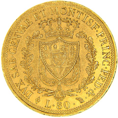 80 Lire 1826 - Carlo Felice - Regno di Sardegna
