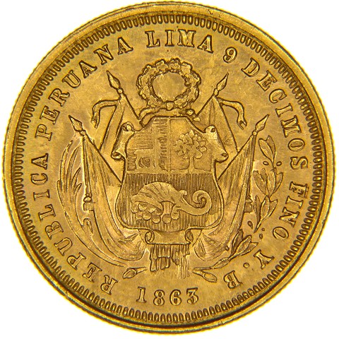 5 Soles 1863 - Perù