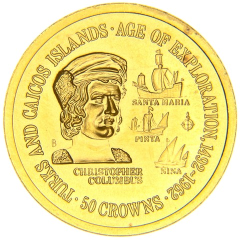 50 Corone 1975 - Elisabetta II - Isole Turks & Caicos