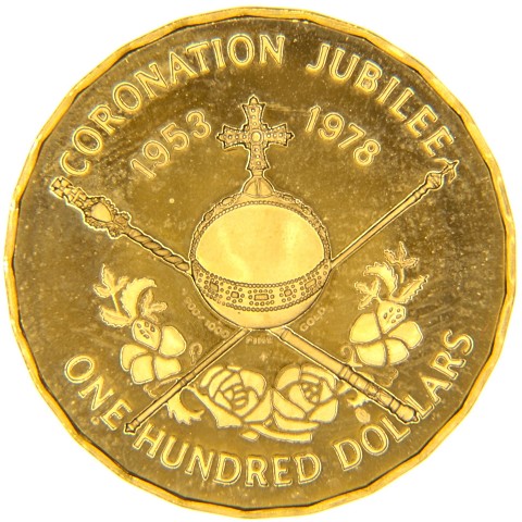 100 Dollari 1978 - Elisabetta II - Isole Vergini Britanniche