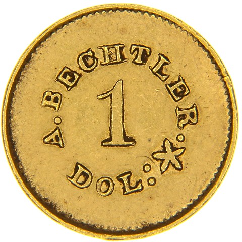 1 Dollaro 1842-1852 - August Bechtler - Nord Carolina