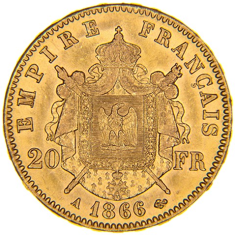 20 Franchi 1861-1870 - Napoleone III - Francia