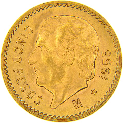 5 Pesos 1905-1955 - Messico
