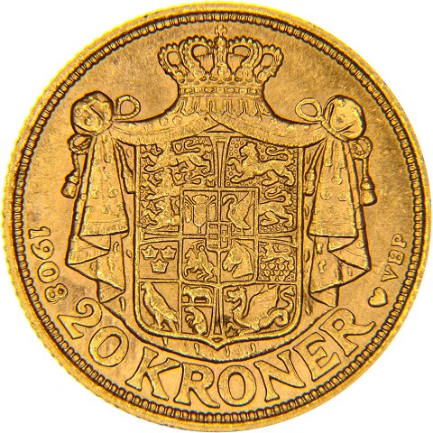 20 Corone 1908-1912 - Danimarca