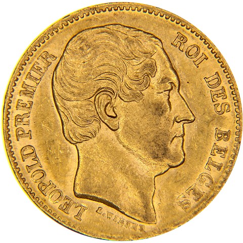 20 Franchi 1865 - Leopoldo I - Belgio