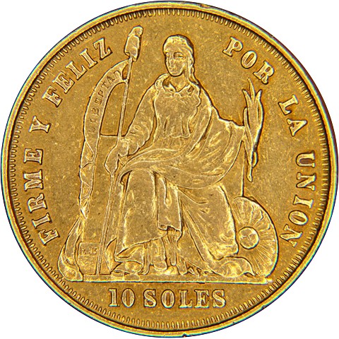 10 Soles 1863 - Perù