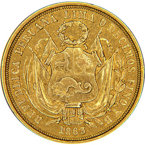 10 Soles 1863 - Perù