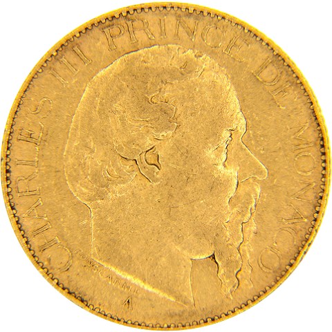 20 Franchi 1878-1879 - Carlo III - Monaco