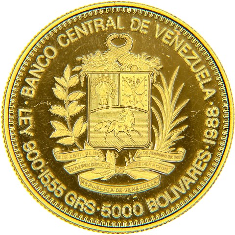 5000 Bolivares 1988 - Venezuela
