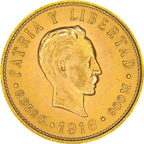 5 Pesos 1915-1916 - Cuba
