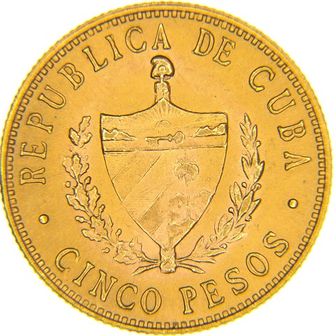 5 Pesos 1915-1916 - Cuba