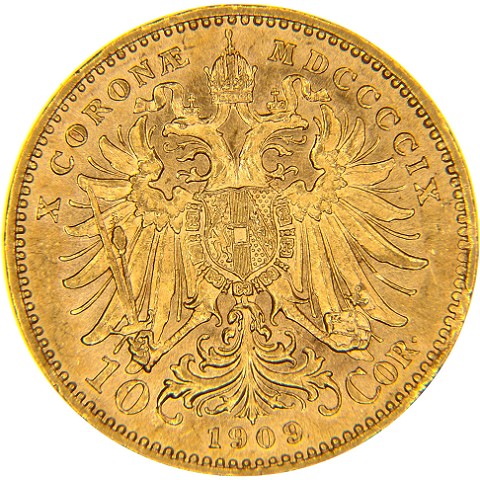 10 Corone 1909 - Francesco Giuseppe - Austria