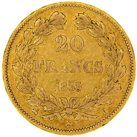 20 Franchi 1832-1848 - Luigi Filippo - Francia