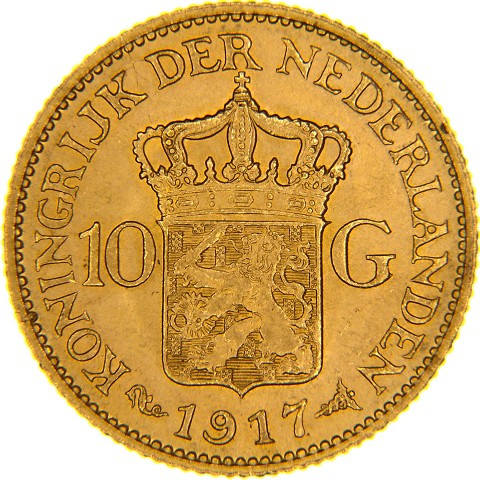 10 Gulden 1911-1917 - Guglielmina - Olanda
