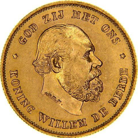 10 Gulten 1875 - Guglielmo III - Olanda