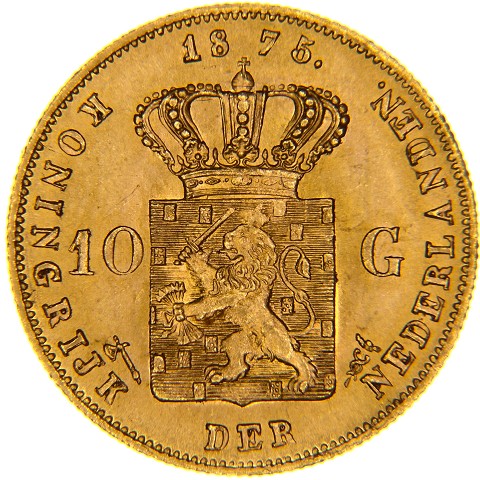 10 Gulten 1875 - Guglielmo III - Olanda