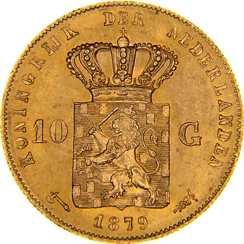 10 Gulten 1876-1889 - Guglielmo III - Olanda