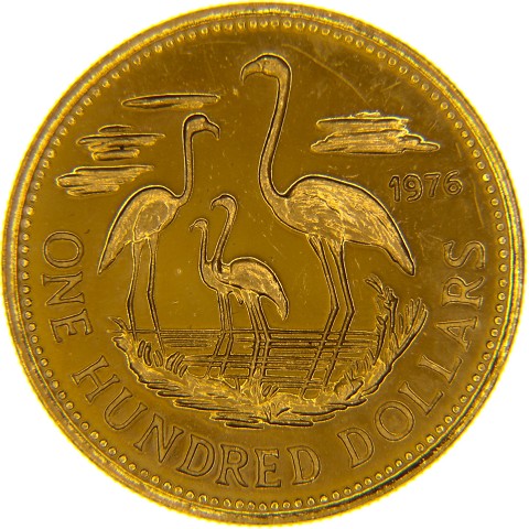 100 Dollari 1974-1977 - Elisabetta II - Bahamas