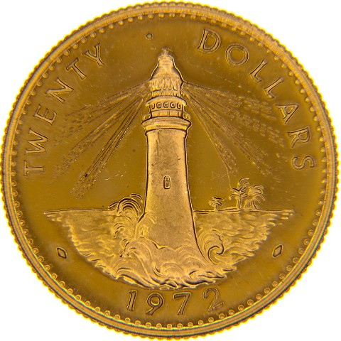 20 Dollari 1972 - Elisabetta II - Bahamas