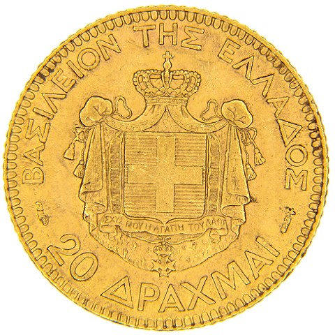 20 Dracme 1884 - Giorgio I - Grecia