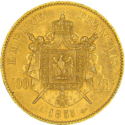 100 Franchi 1855-1860 - Napoleone III - Francia