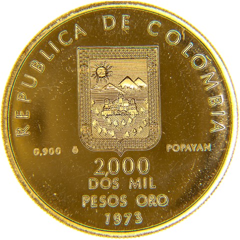 2000 Pesos 1973 - Colombia