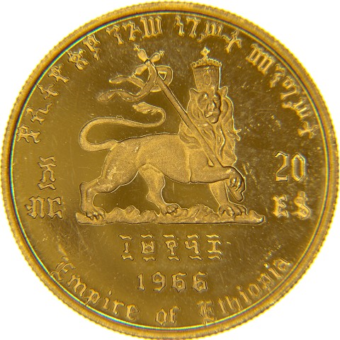 20 Dollari 1966 - EE1958 - Haile Selassie - Etiopia